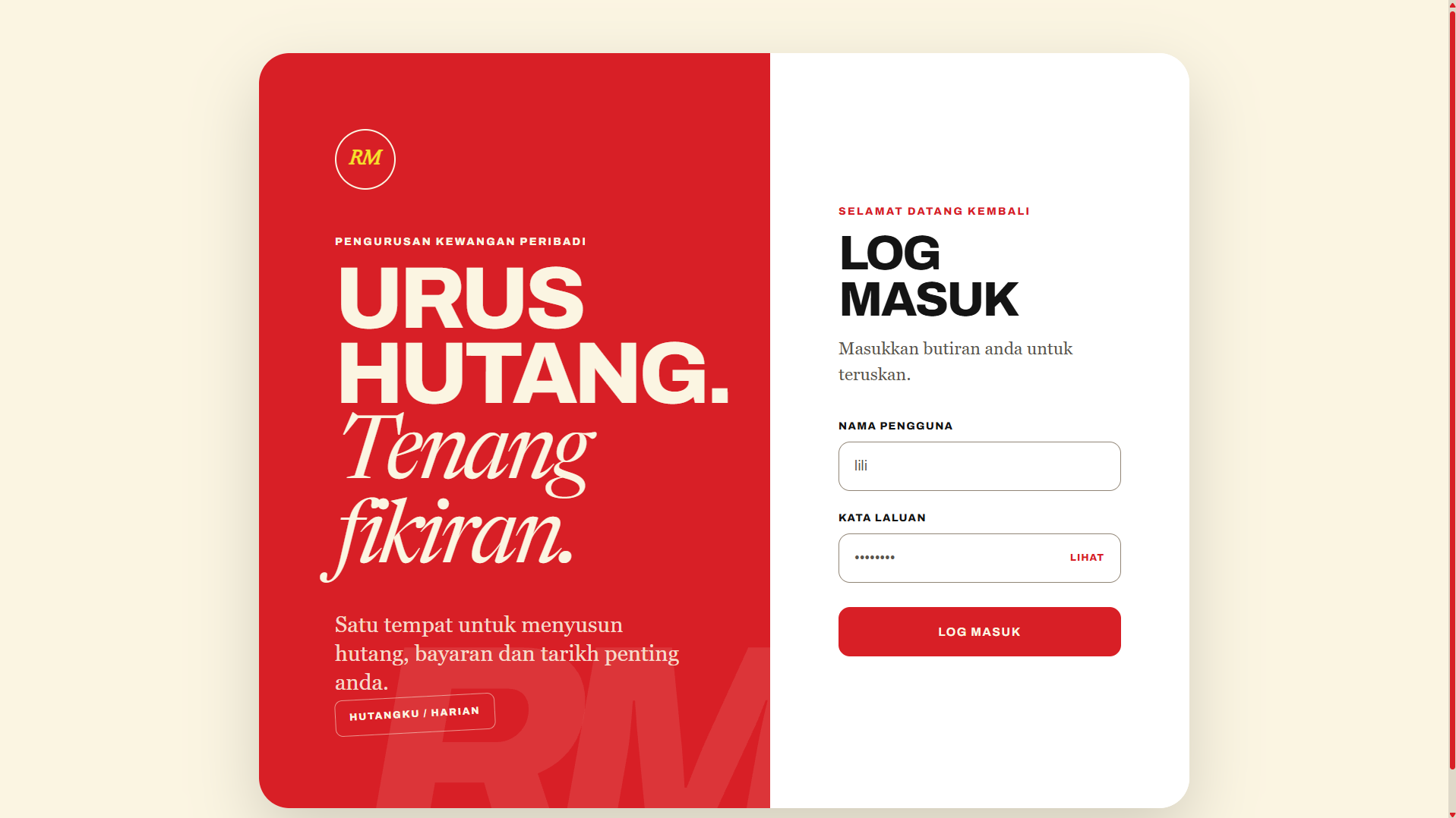 HutangKu – Debt Management System screenshot